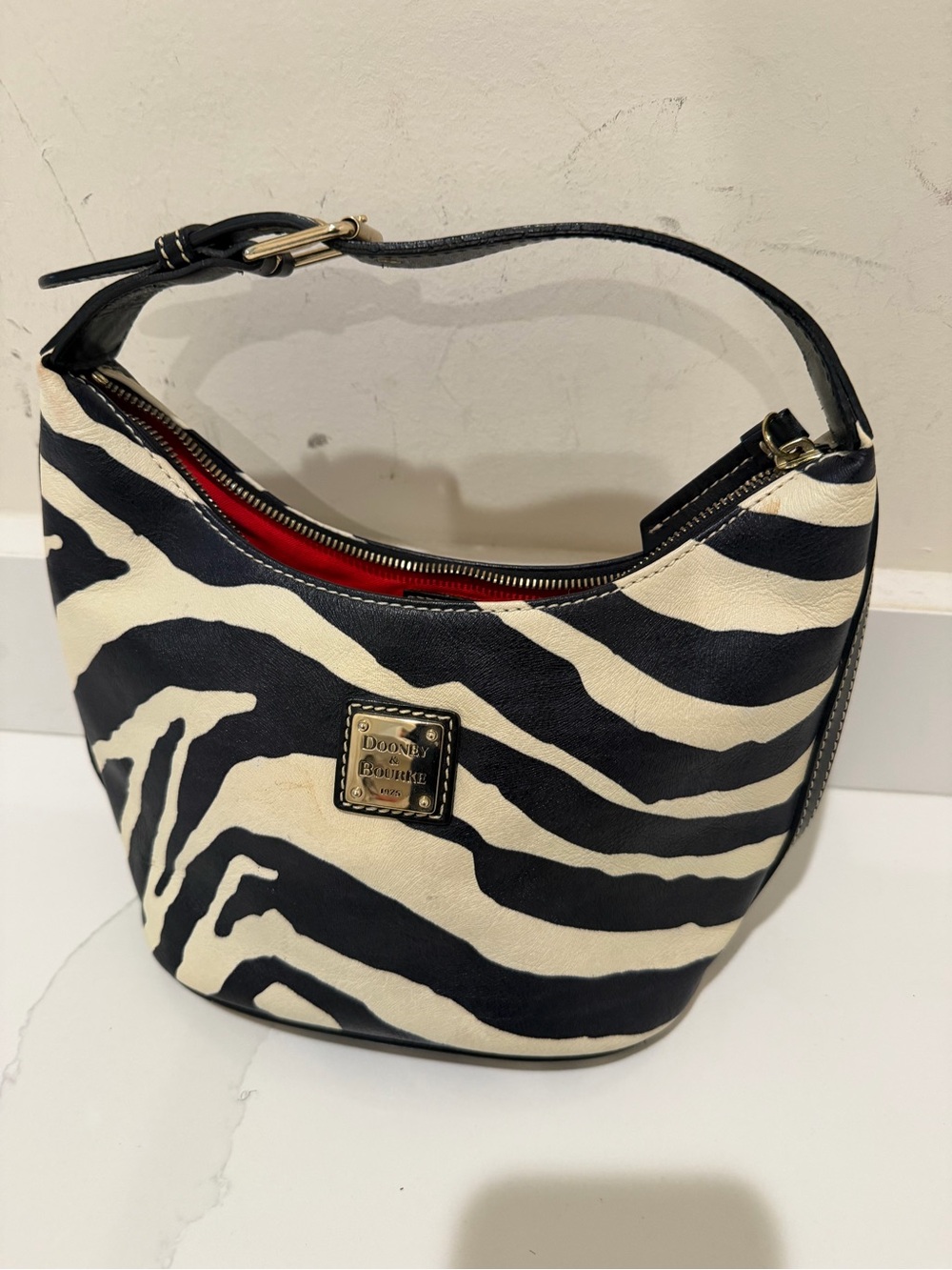 Vintage Y2K Dooney & Bourke Zebra Small Shoulder Bag